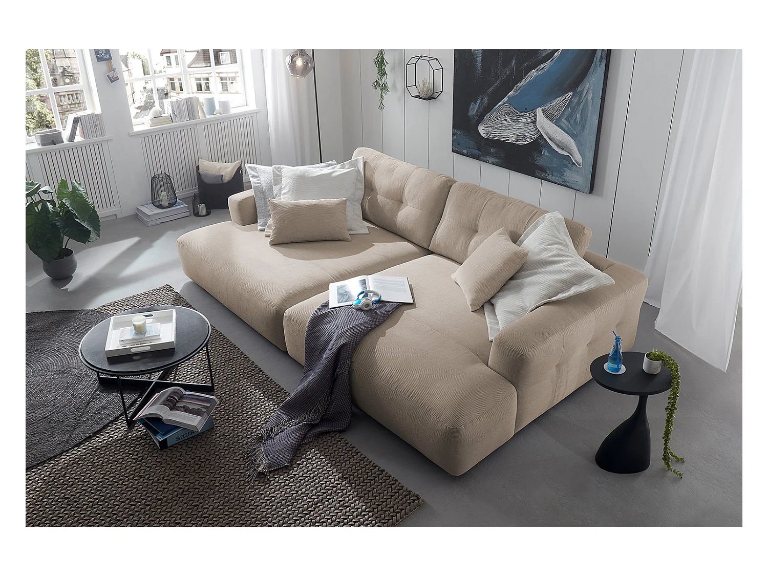 Divano - beige Velluto a coste - MIKA
