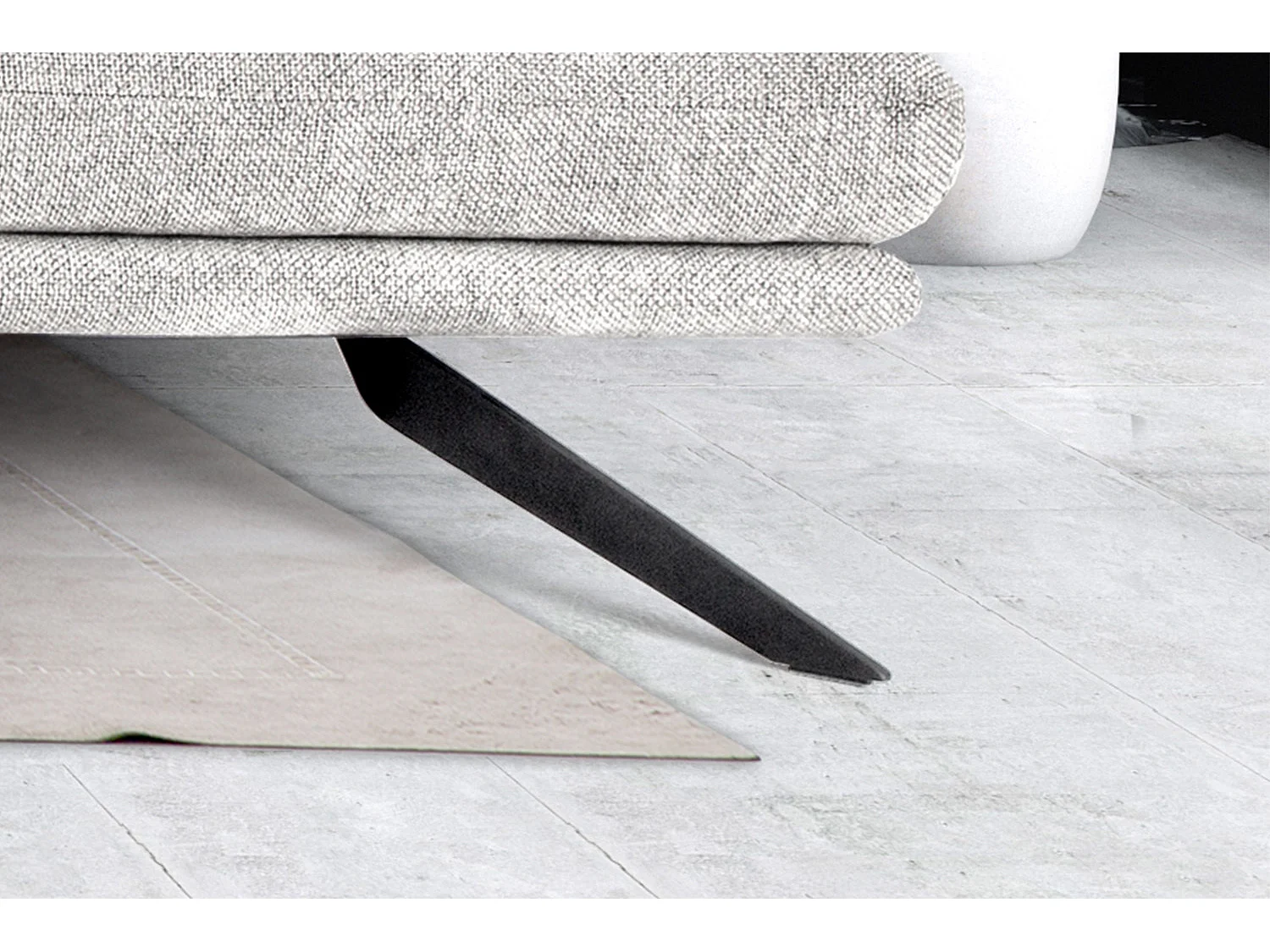 Canapé - gris clair tissu tissé - FENICE