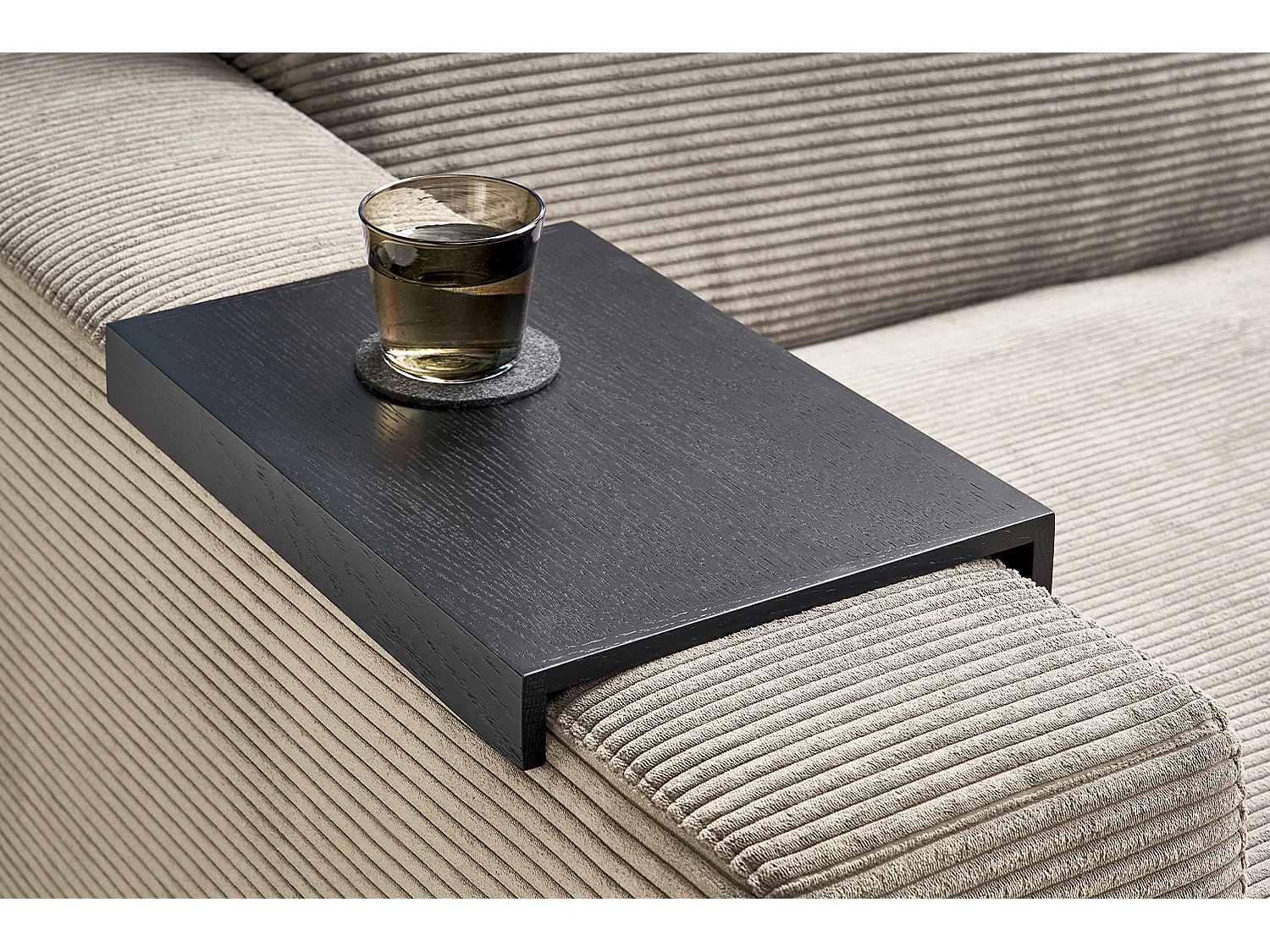 Bigsofa - Steingrau Cord - MADELINE