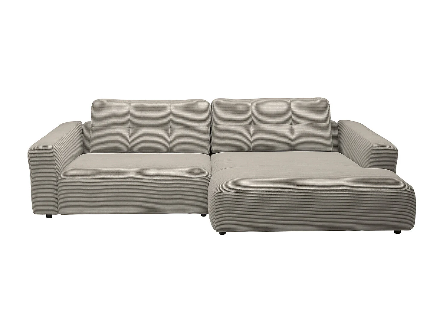 Ecksofa - Grau Cord - MIKA
