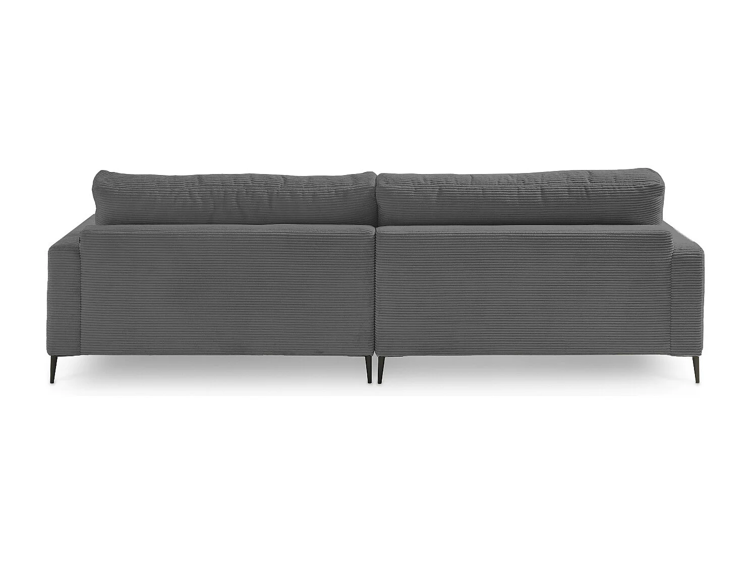 Ecksofa - Grau Cord - CARA