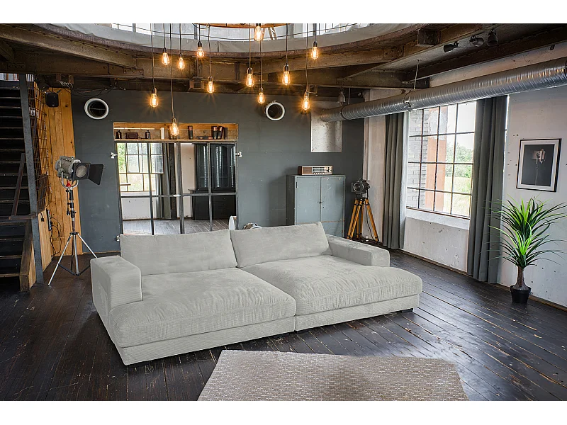 Bigsofa - Hellgrau Cord - MADELINE