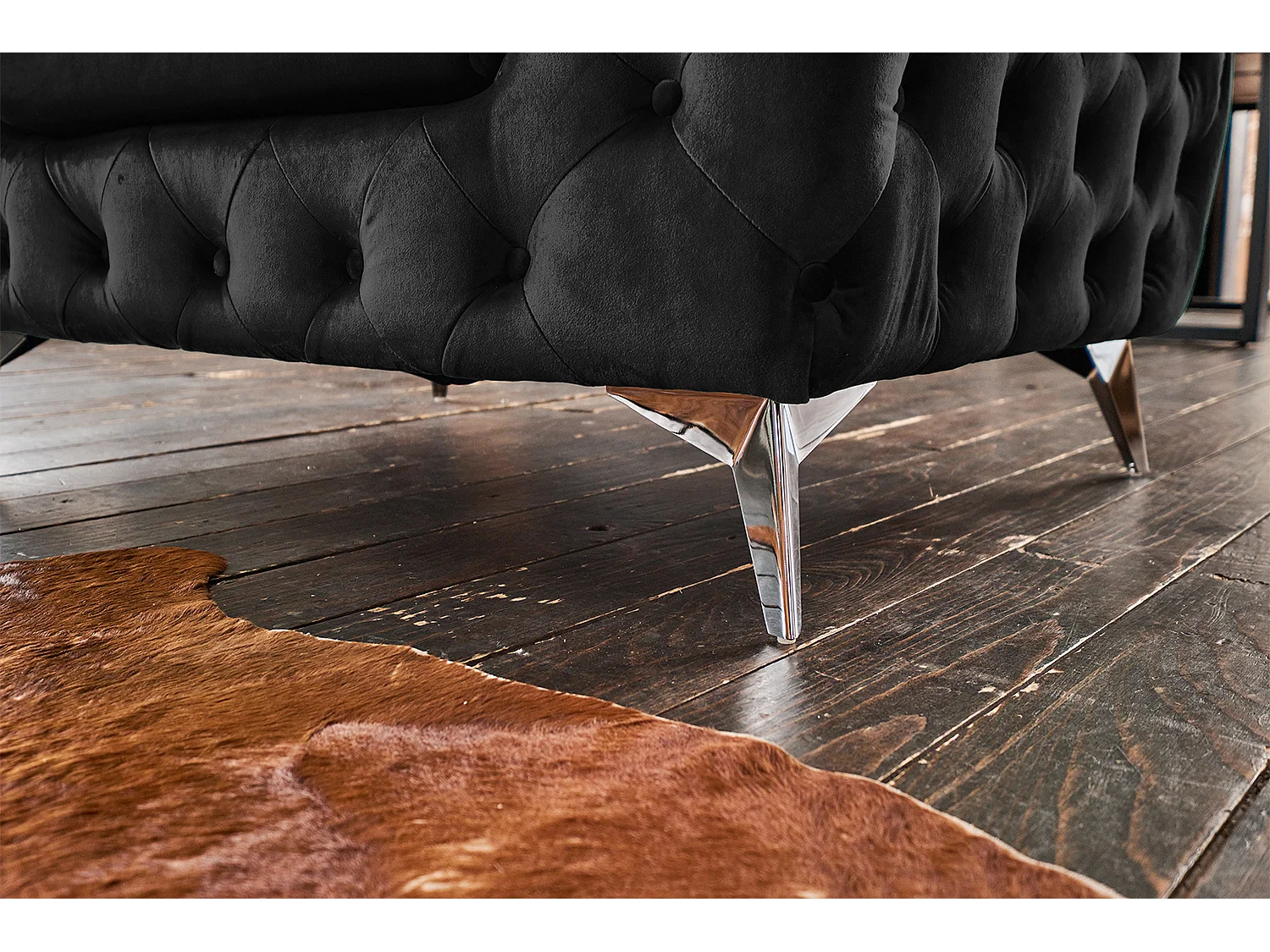 Sofa - Schwarz Velvet - NARLA
