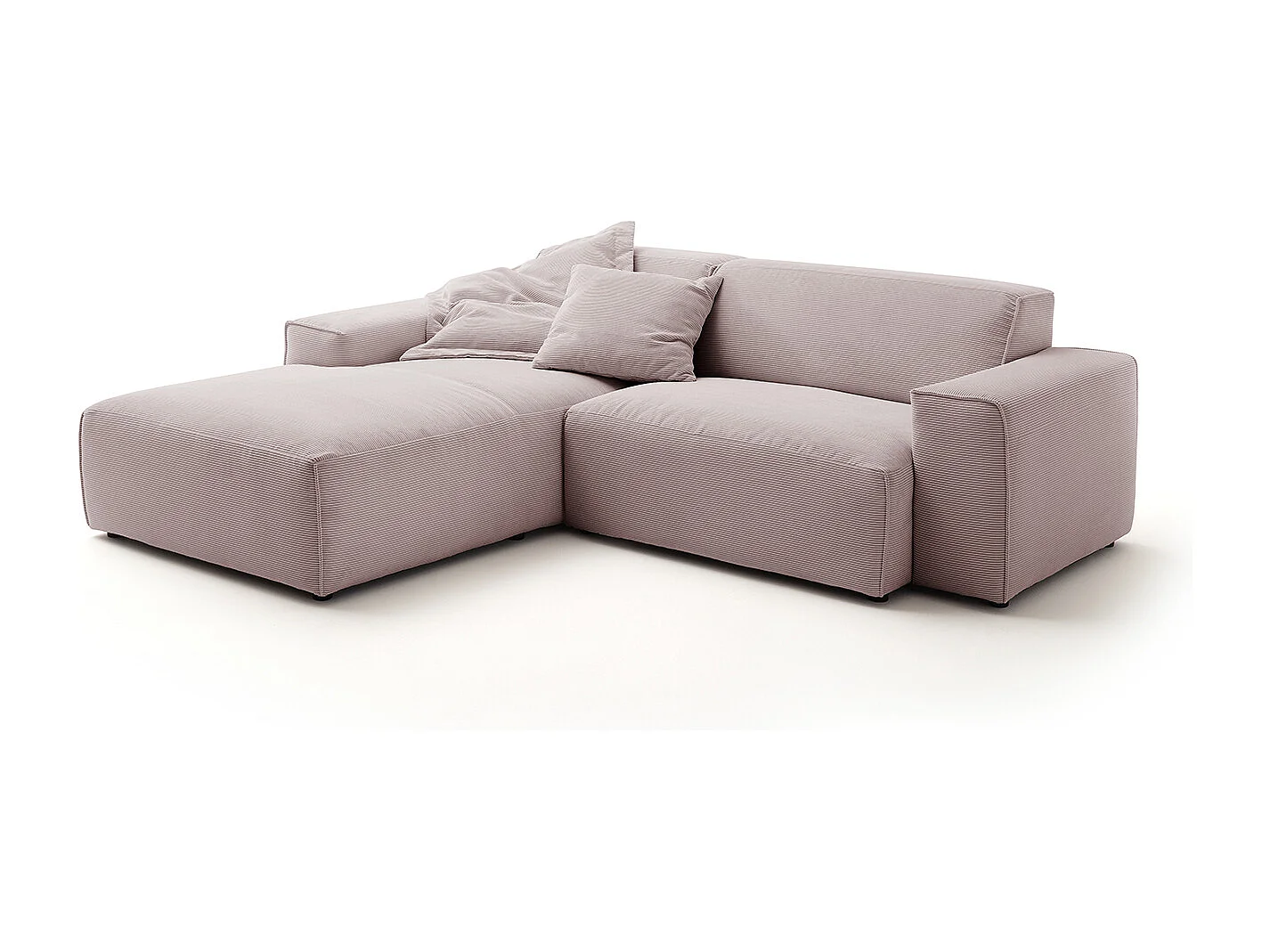 Ecksofa - Pink Cord - RANI