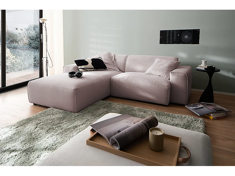 Ecksofa - Pink Cord - RANI