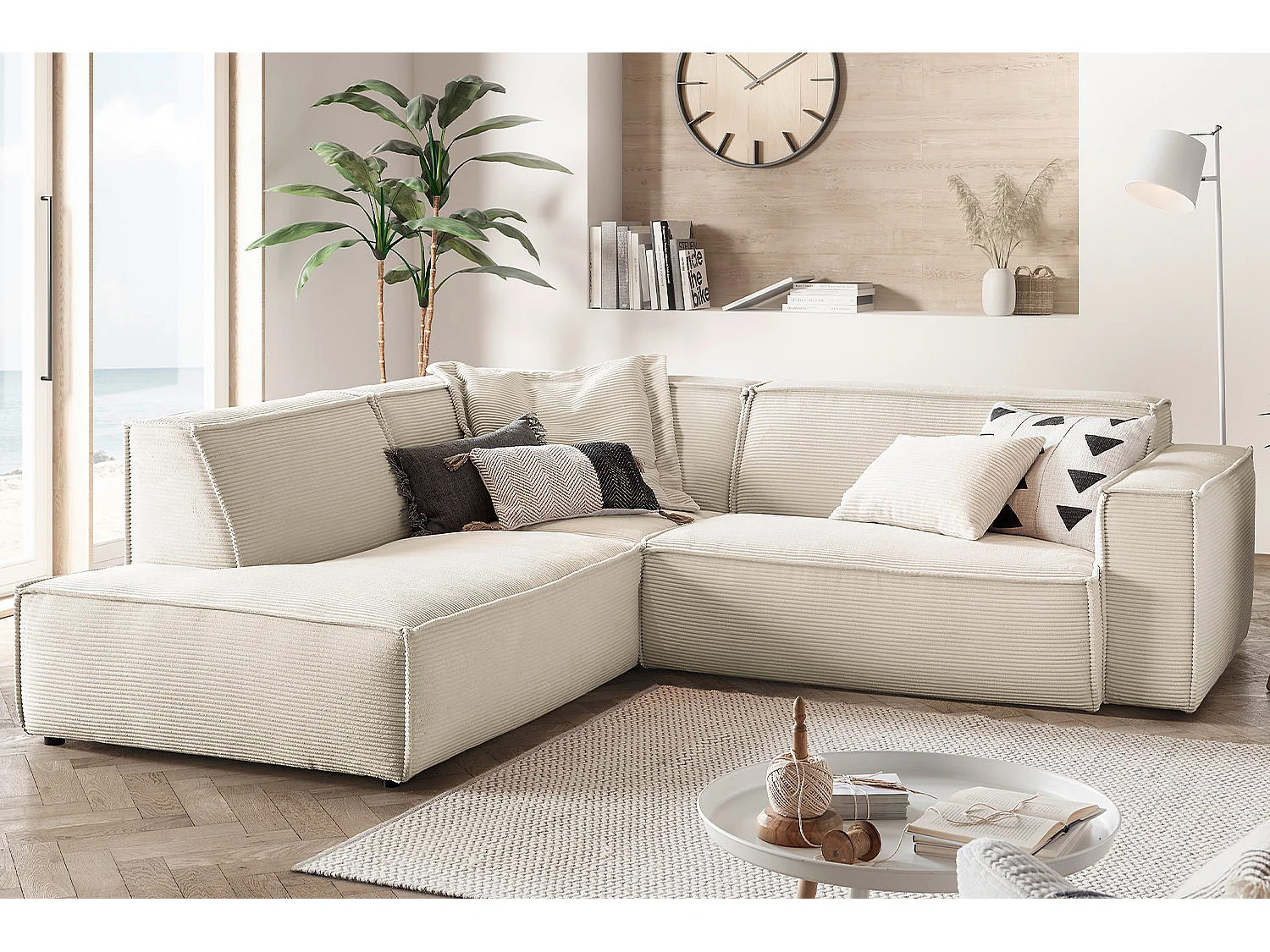 Hoekbank - Crème wit Koord - SAMU