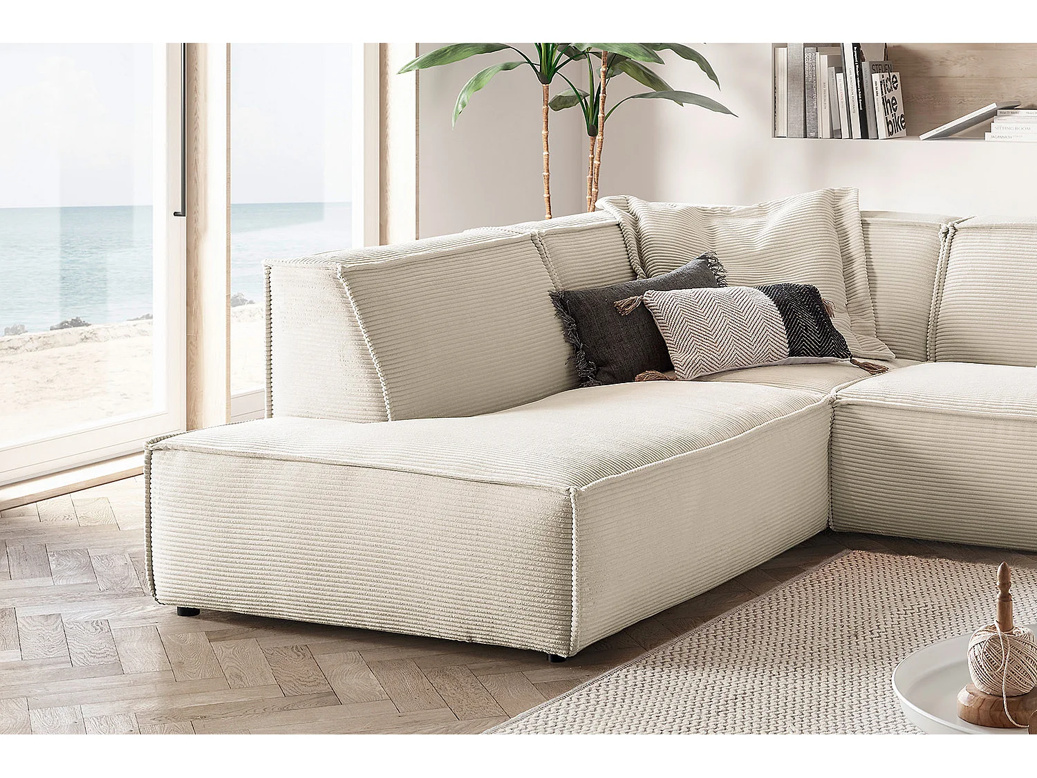 Hoekbank - Crème wit Koord - SAMU