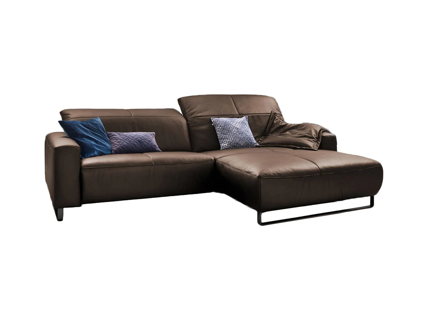 Canapé - décor en noyer cuir - YORK