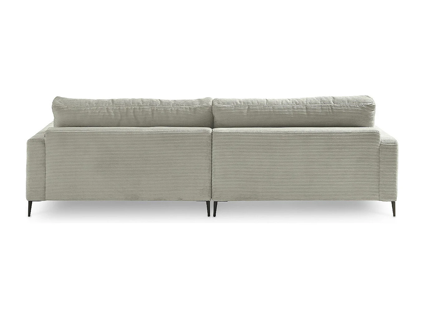 Ecksofa - Grau Cord - CARA