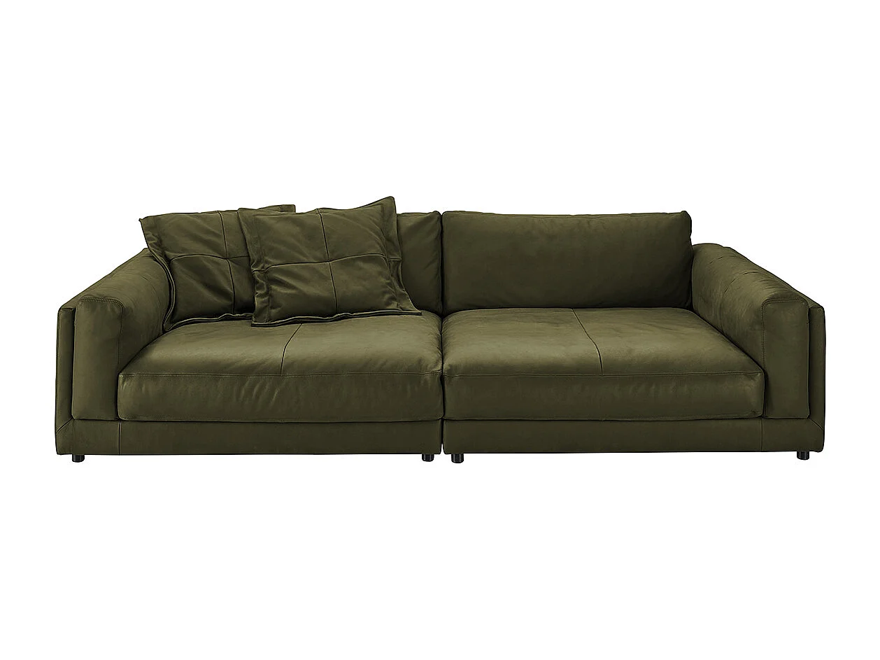 Bigsofa - Grün Leder - RAINA