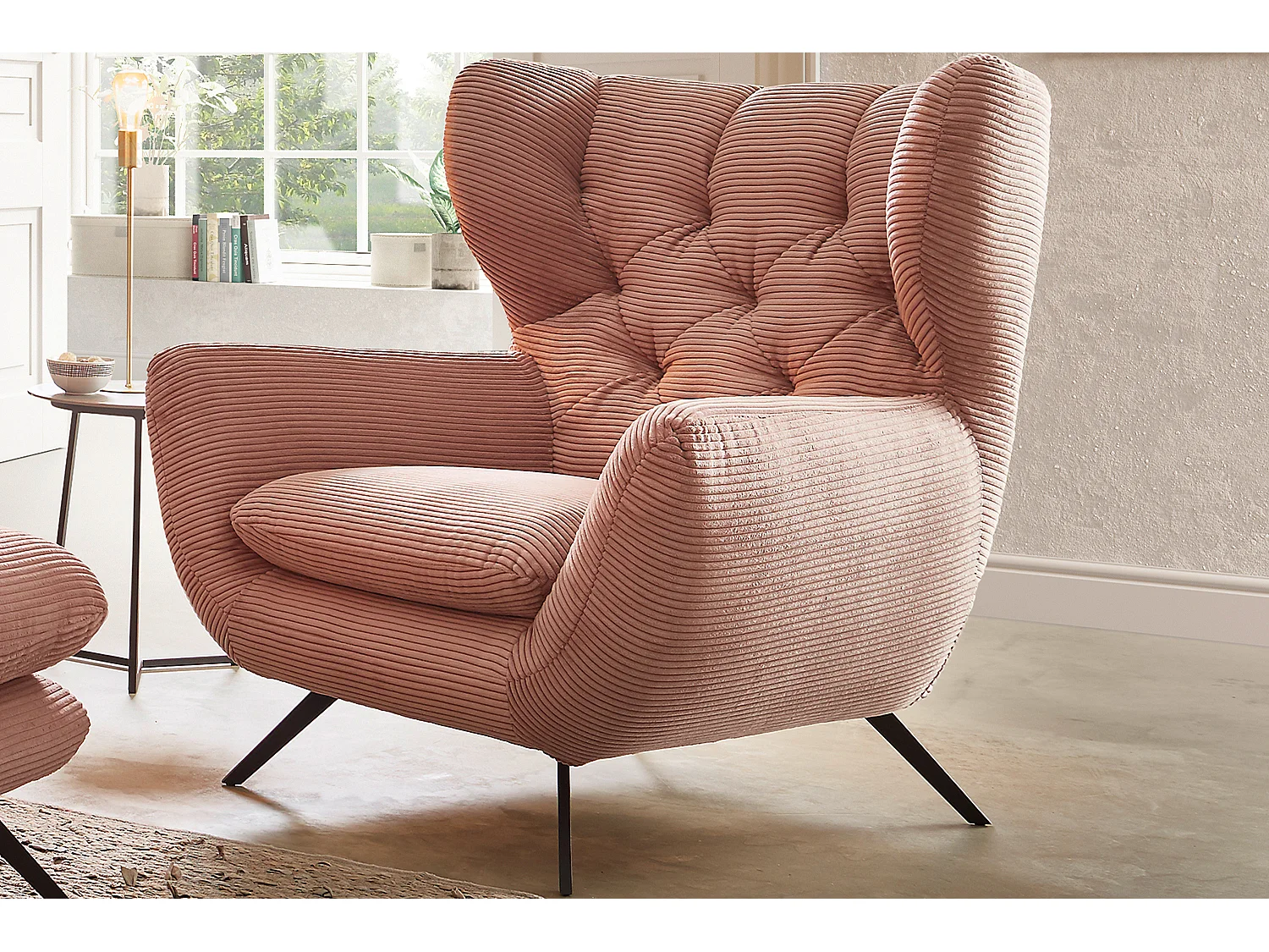 Sessel - Rosé Cord - CHARME