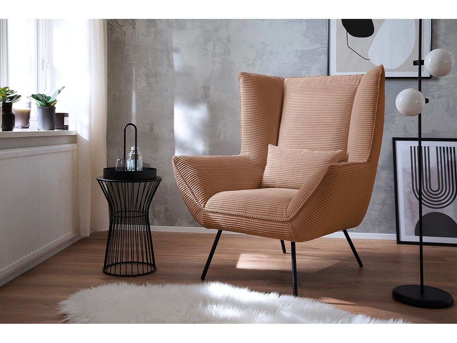 Fauteuil - marron Velours côtelé - IVA