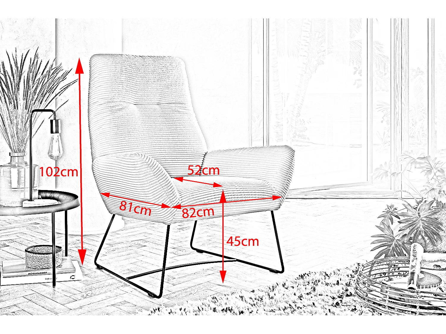 Fauteuil - Gris  - BISA