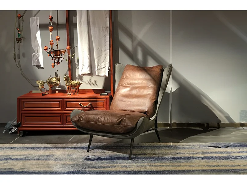 Sessel - Braun Leder - ERIO