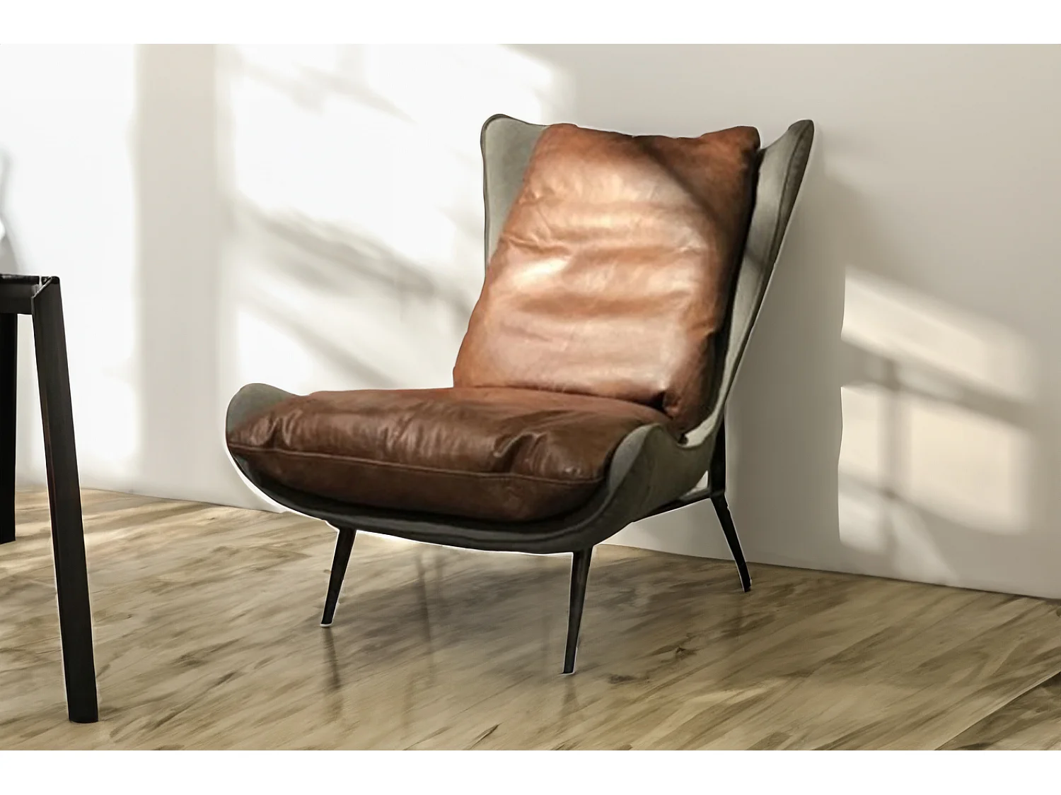 Sillón - marrón piel - ERIO