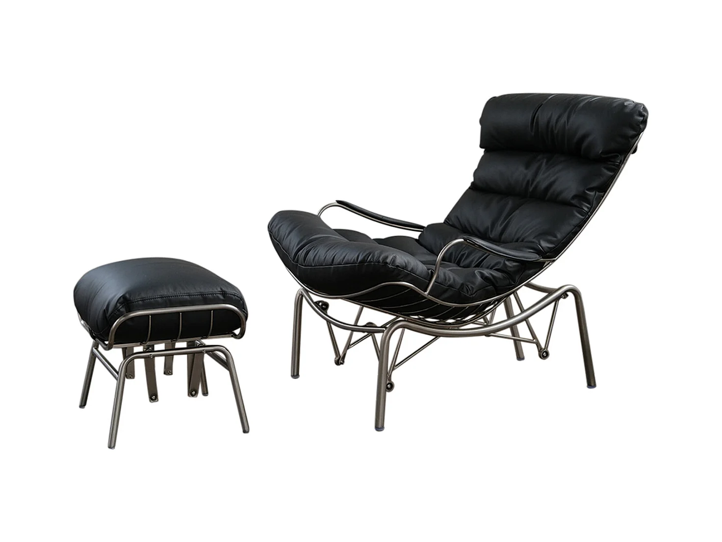 Sessel - Schwarz Leder - ROWA