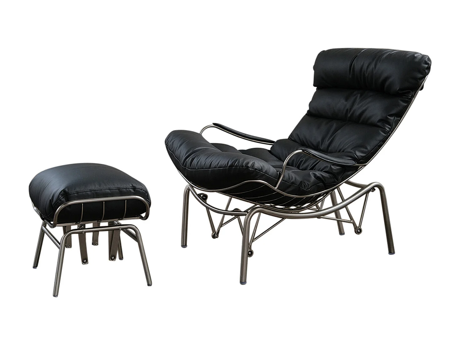 Relaxsessel - Schwarz Leder - ROWA