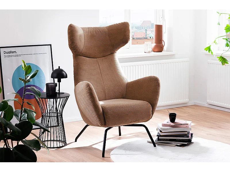 Sessel - Braun Cord - LOTTE