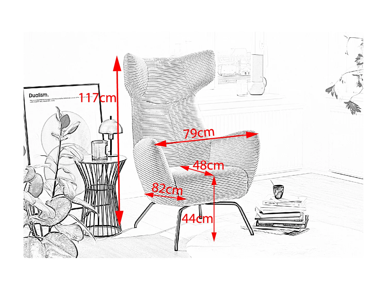 Fauteuil - Bruin Koord - LOTTE