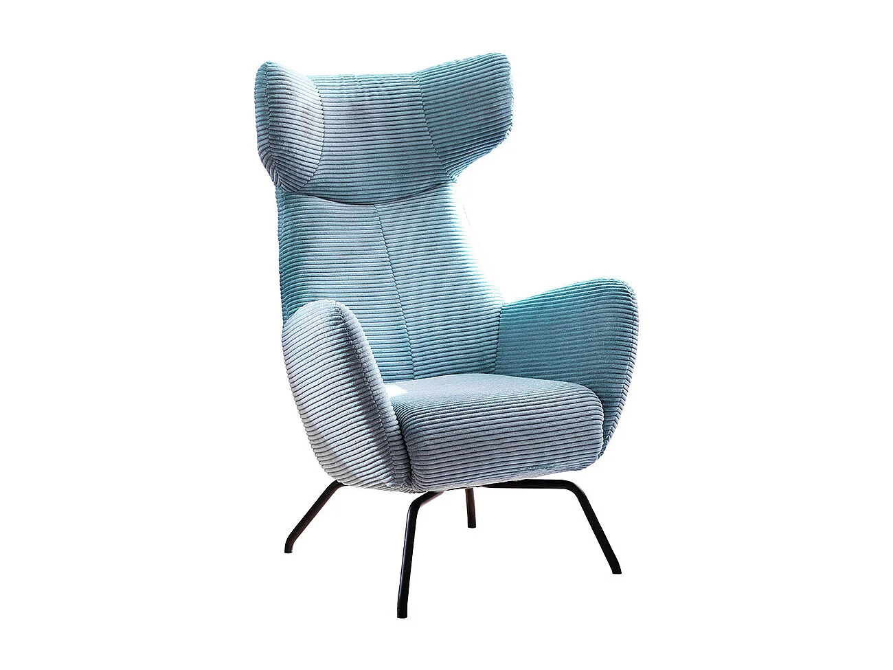 Poltrona bergère - azzurro chiaro Velluto a coste - LOTTE