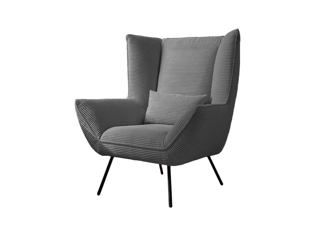 Fauteuil - Gris Velours côtelé - IVA