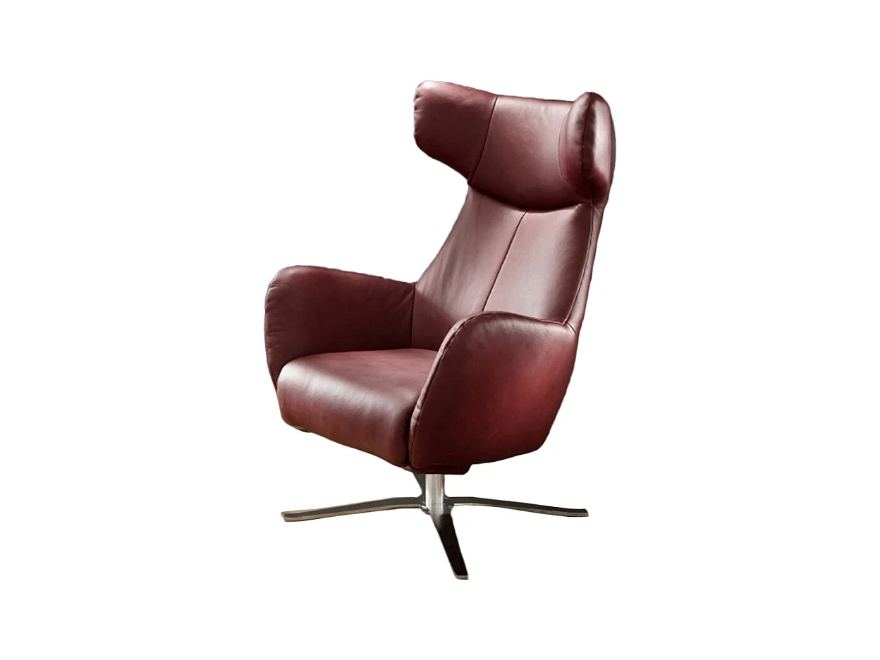 Chaise - Rouge cuir - RANDY