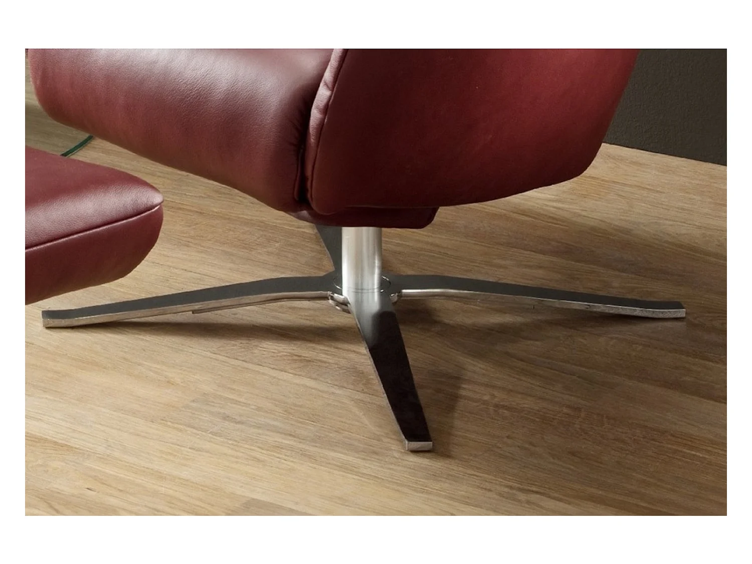 Chaise - Rouge cuir - RANDY