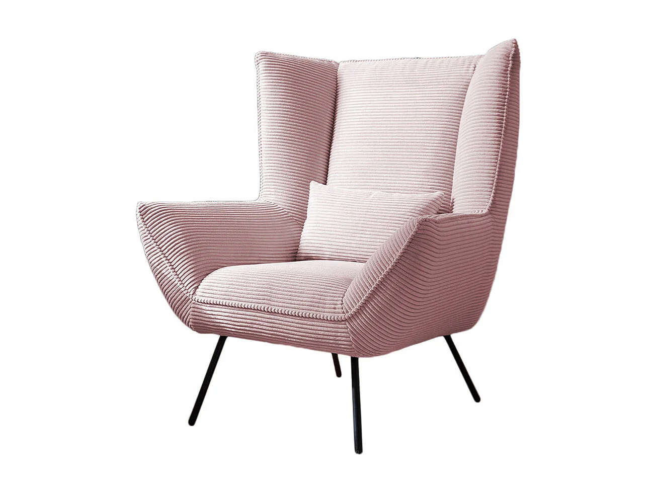 Fauteuil relax - Rose Velours côtelé - IVA