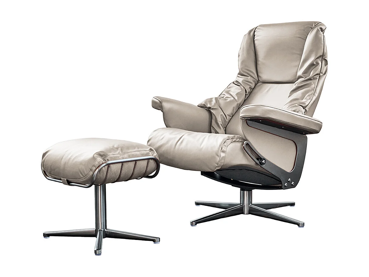 Fauteuil - gris clair cuir - MODO