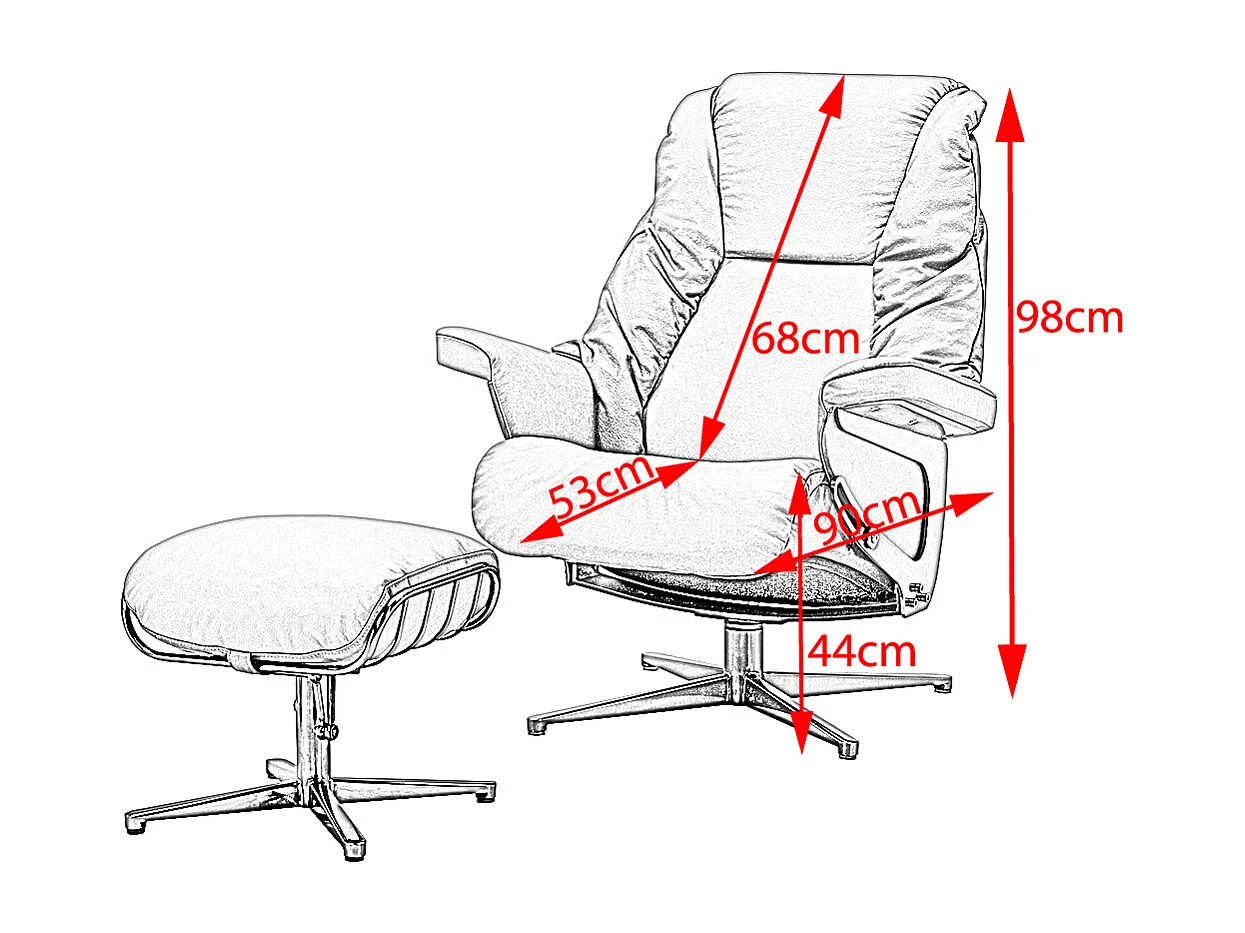Fauteuil - gris clair cuir - MODO