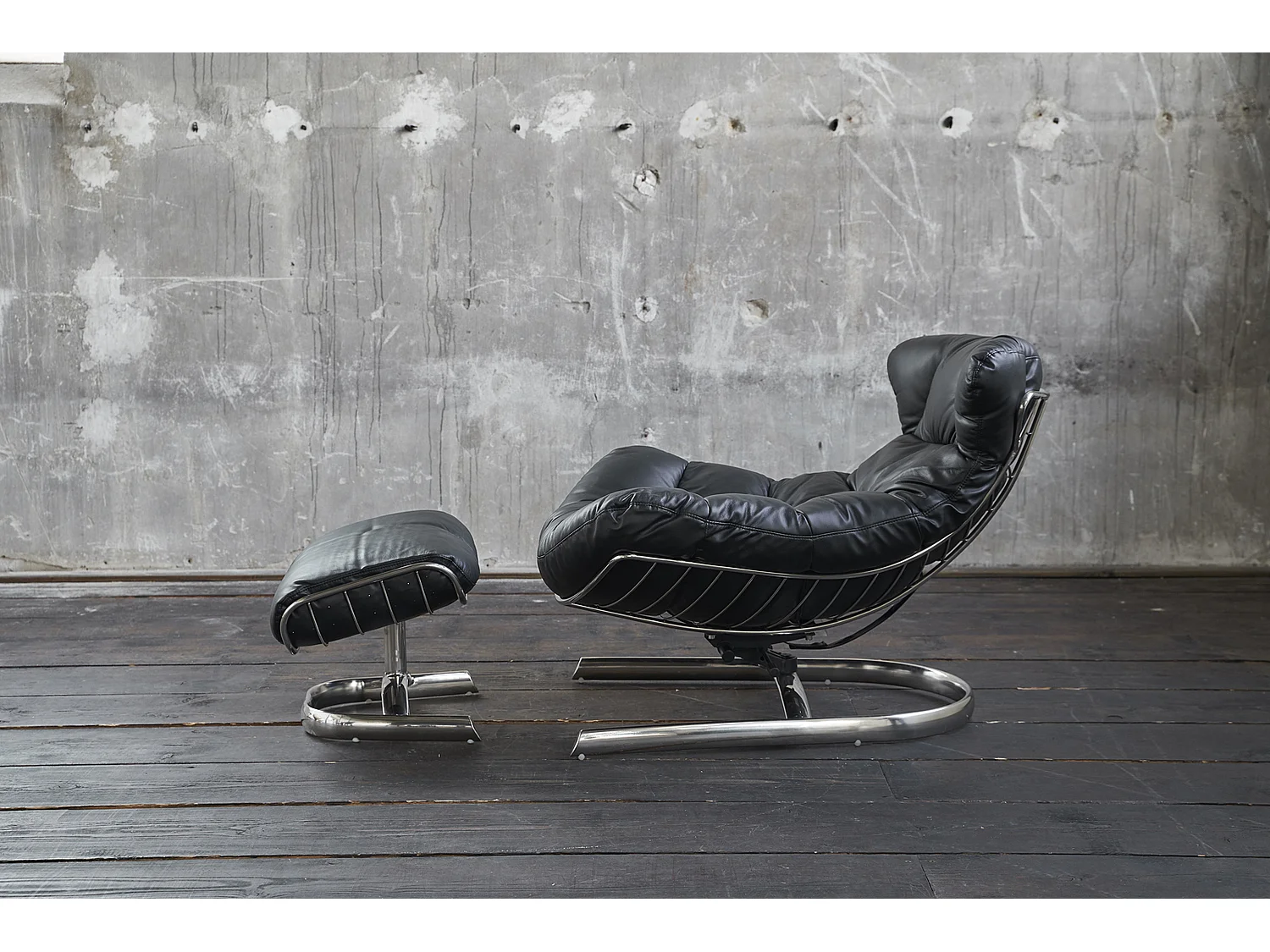 Fauteuil - Noir cuir - ROWE