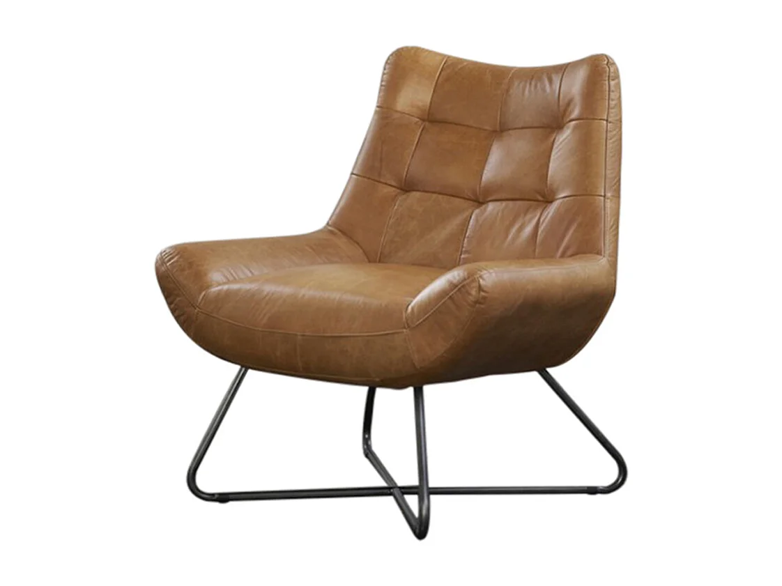 Einzelsessel - Braun Leder - SNOOZE