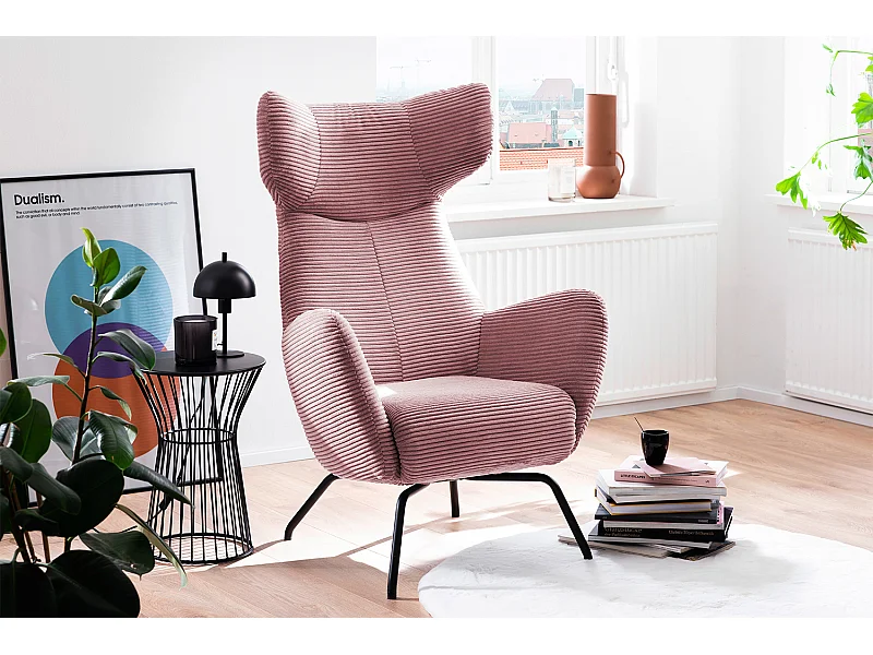 Fauteuil - Roze Koord - LOTTE