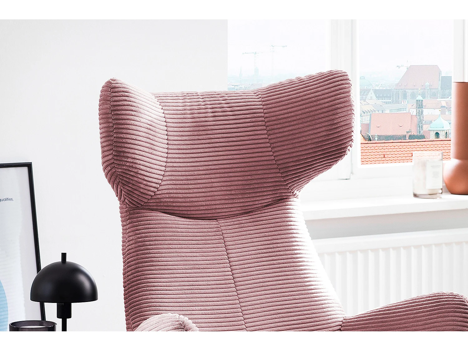Fauteuil - Roze Koord - LOTTE