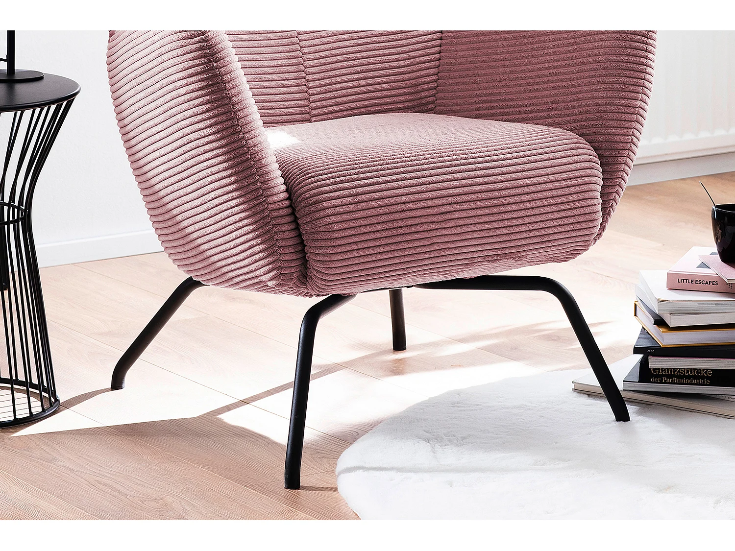 Fauteuil - Roze Koord - LOTTE