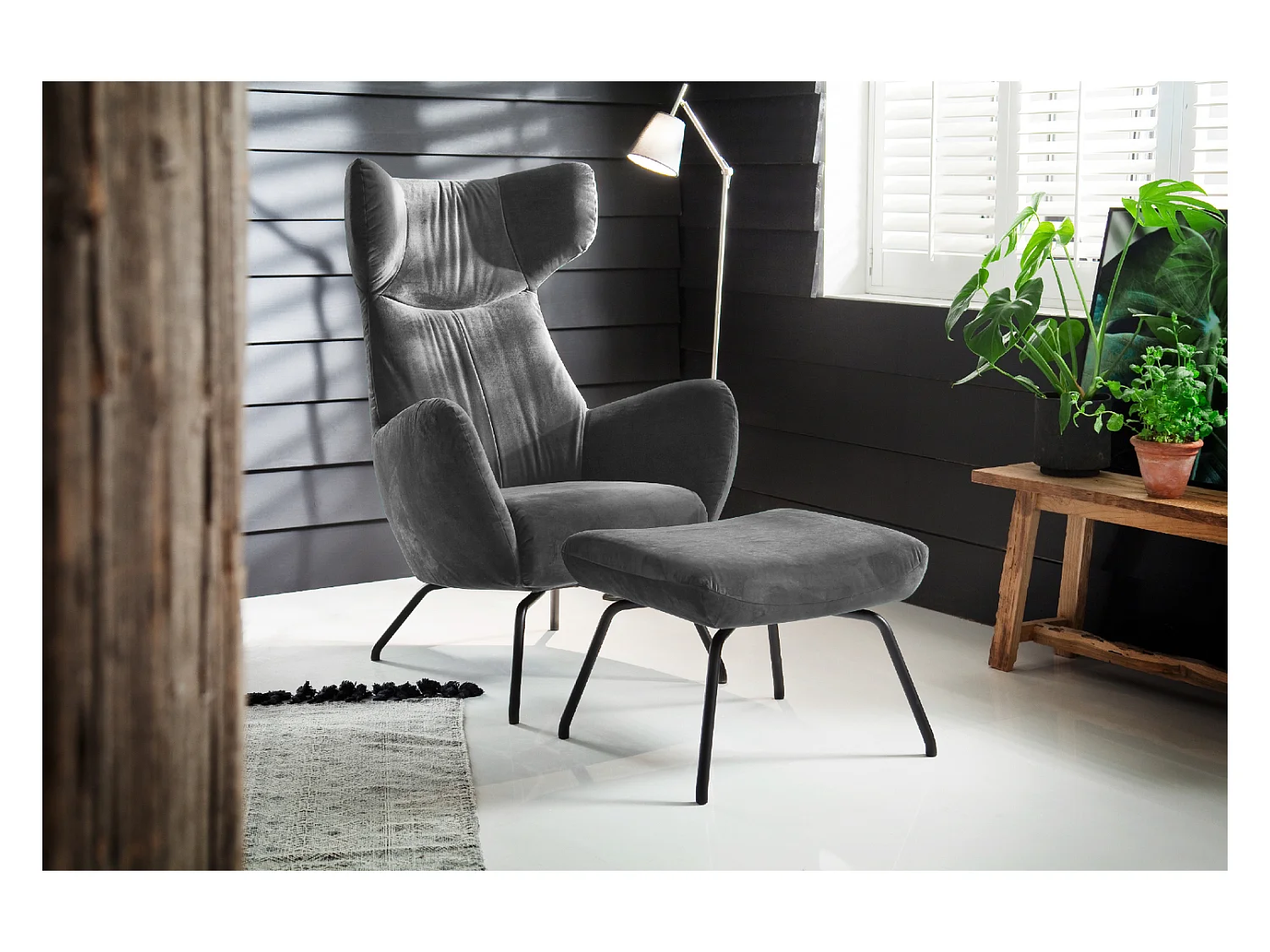 Poltrona - Grigio velluto - LOTTE
