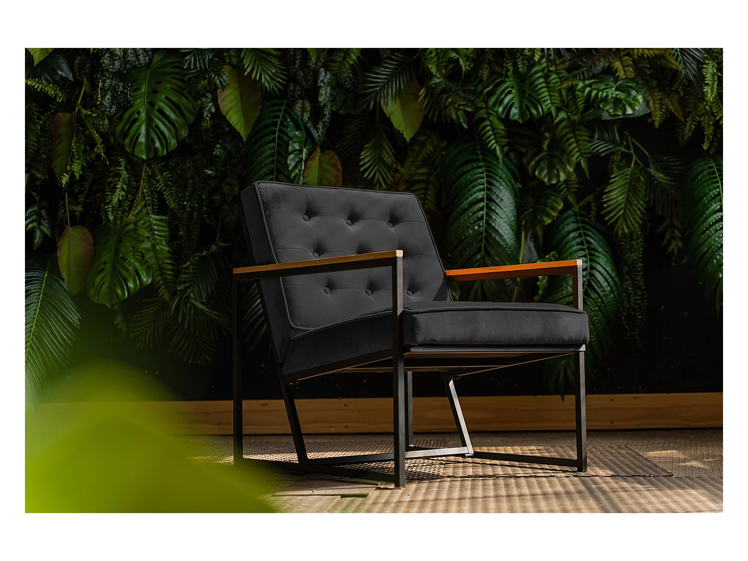 Fauteuil - Noir Velours - ARLY