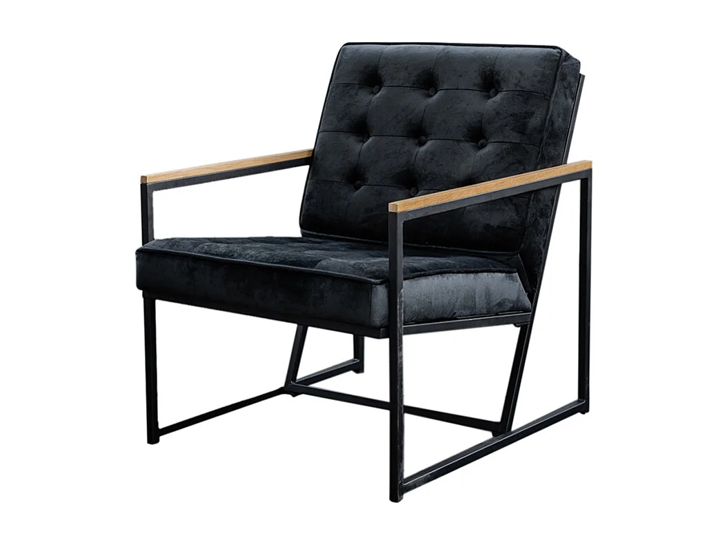 Sillón club - Negro terciopelo - ARLY