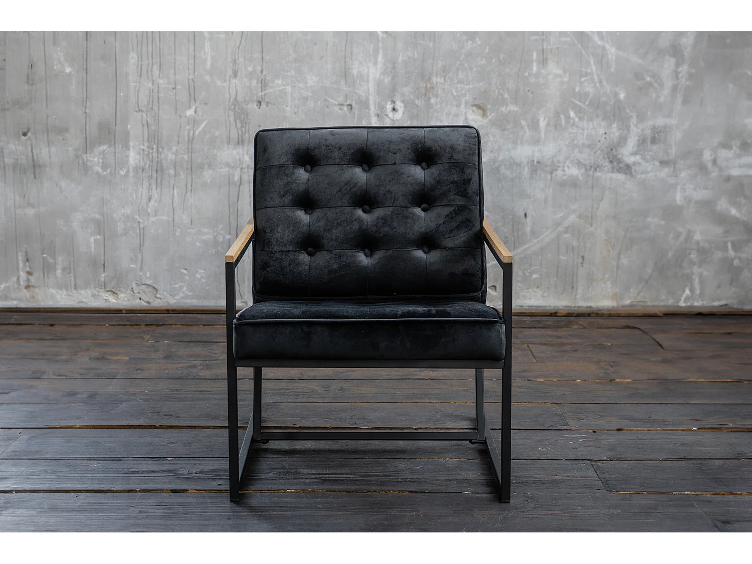 Sillón club - Negro terciopelo - ARLY