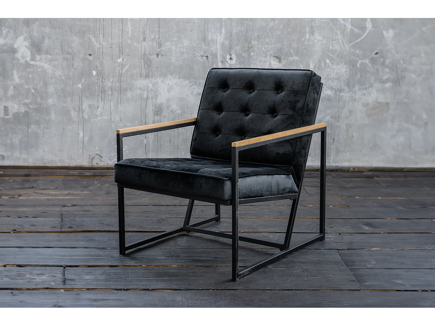 Sillón club - Negro terciopelo - ARLY