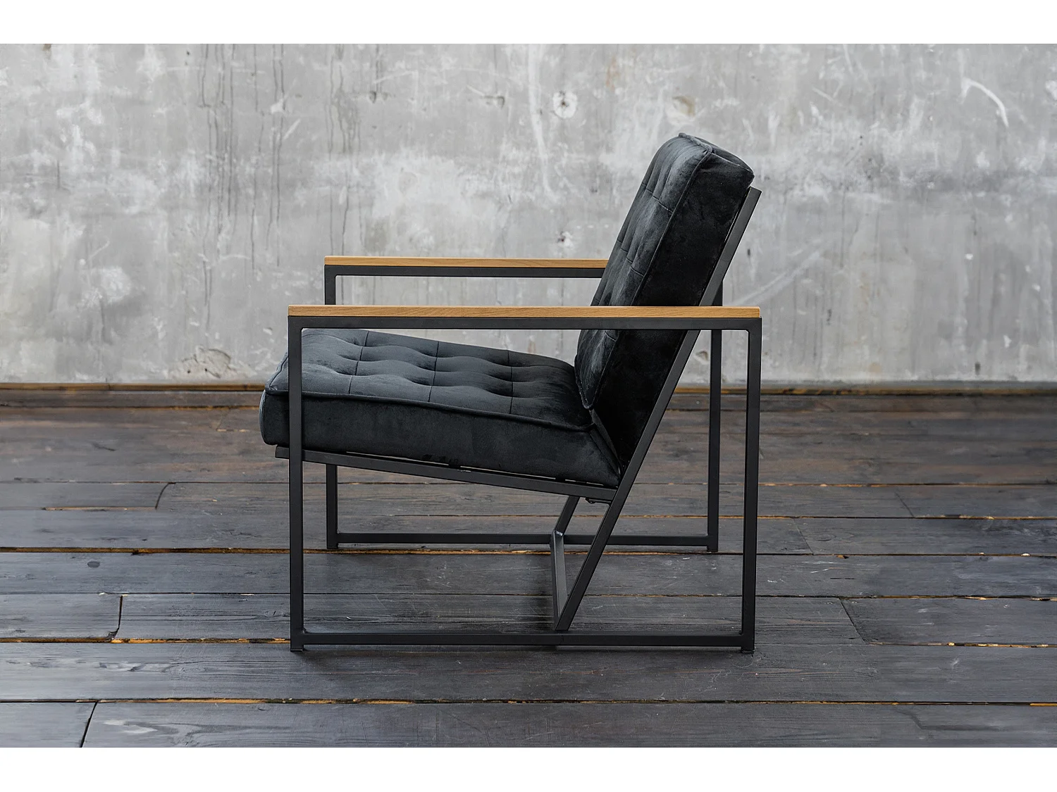 Sillón club - Negro terciopelo - ARLY