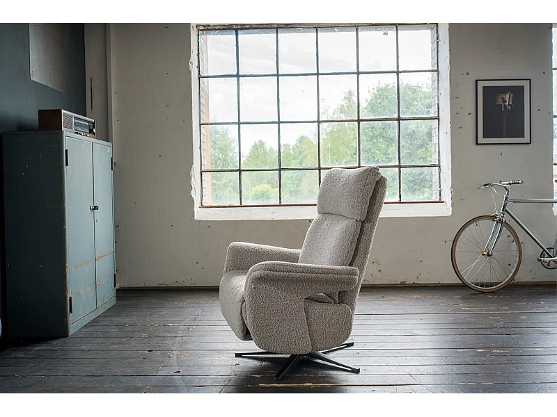 Fauteuil - taupe tissu tissé - NAMA