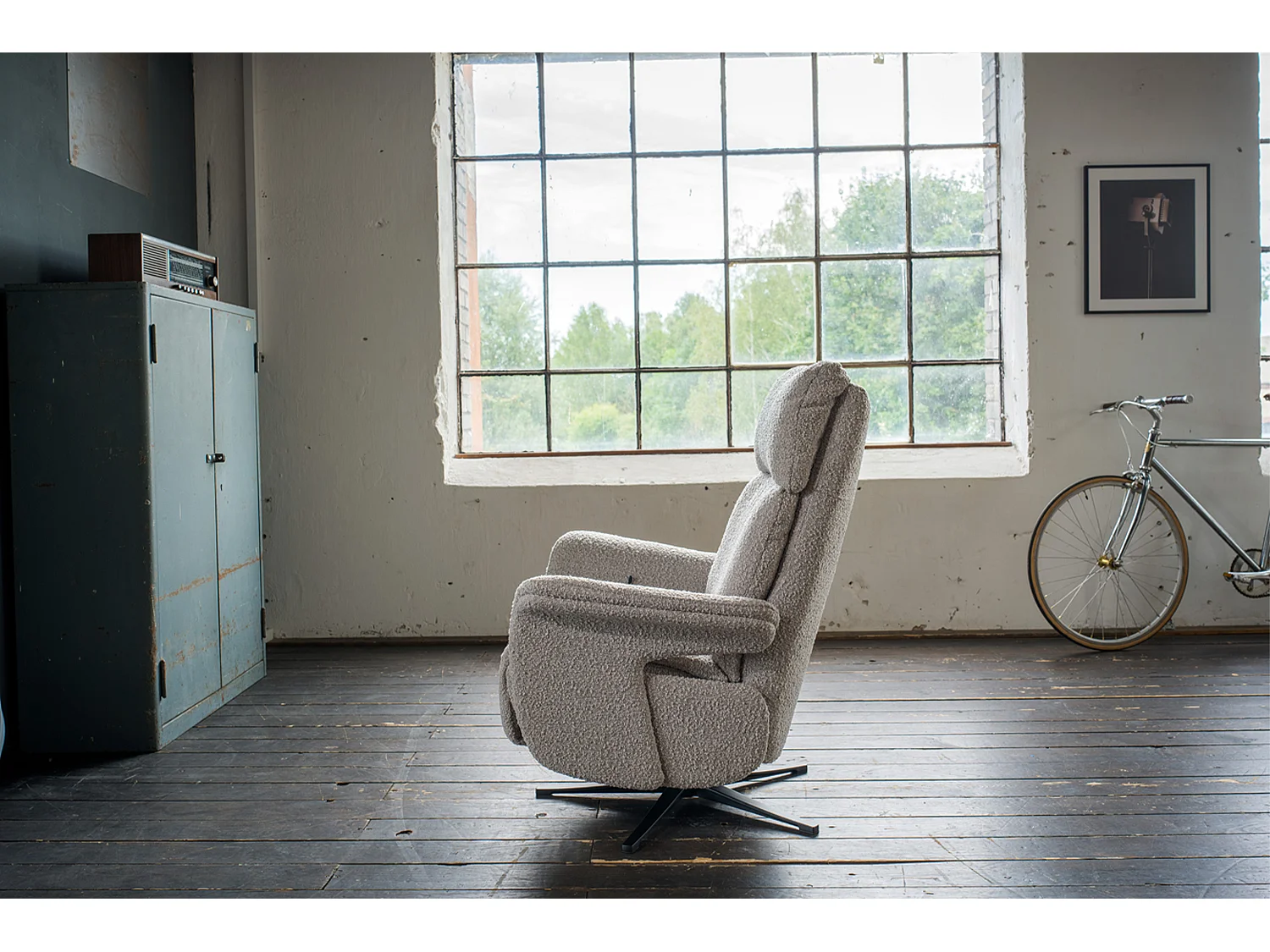 Fauteuil - taupe tissu tissé - NAMA