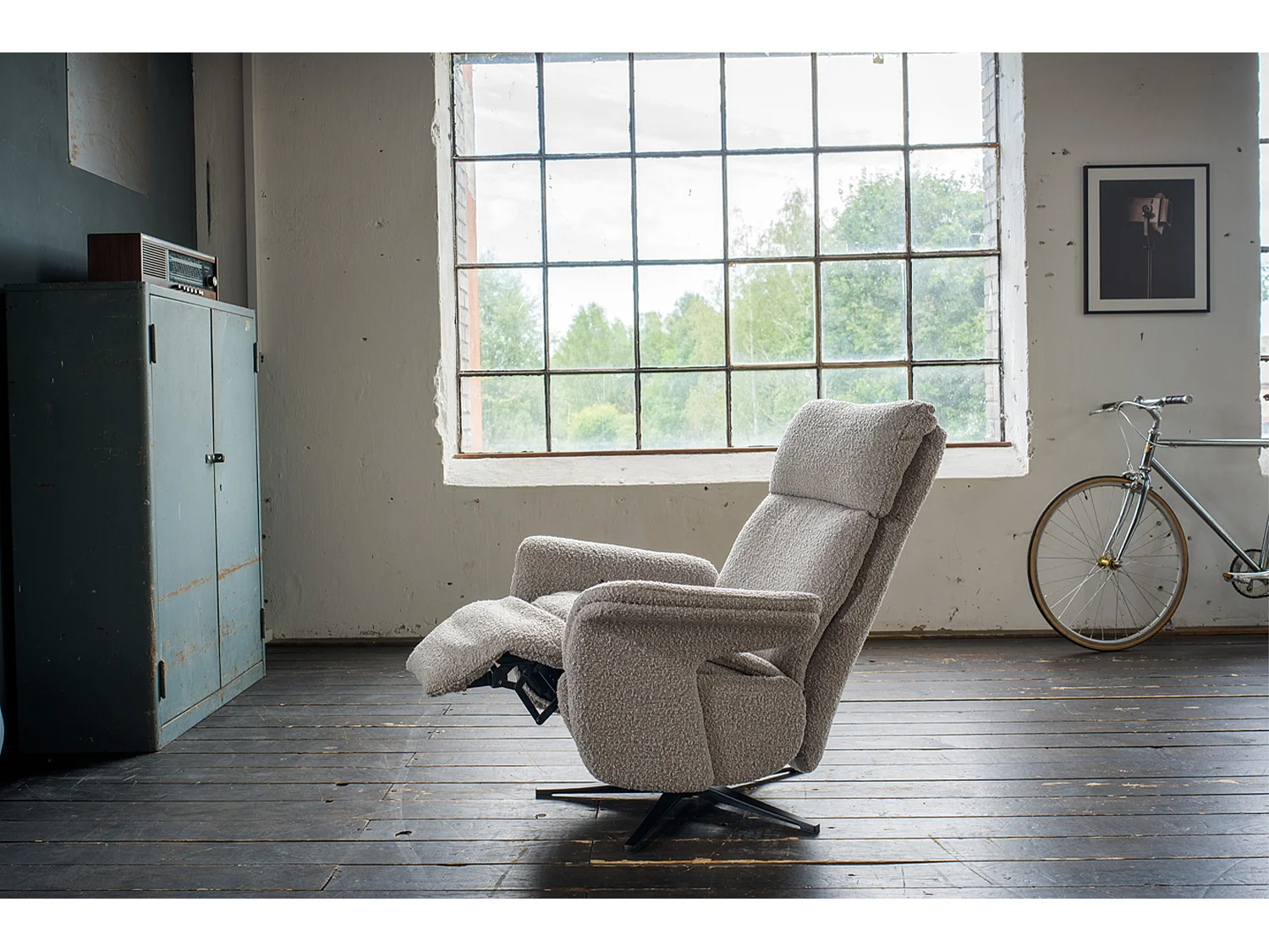 Fauteuil - taupe tissu tissé - NAMA