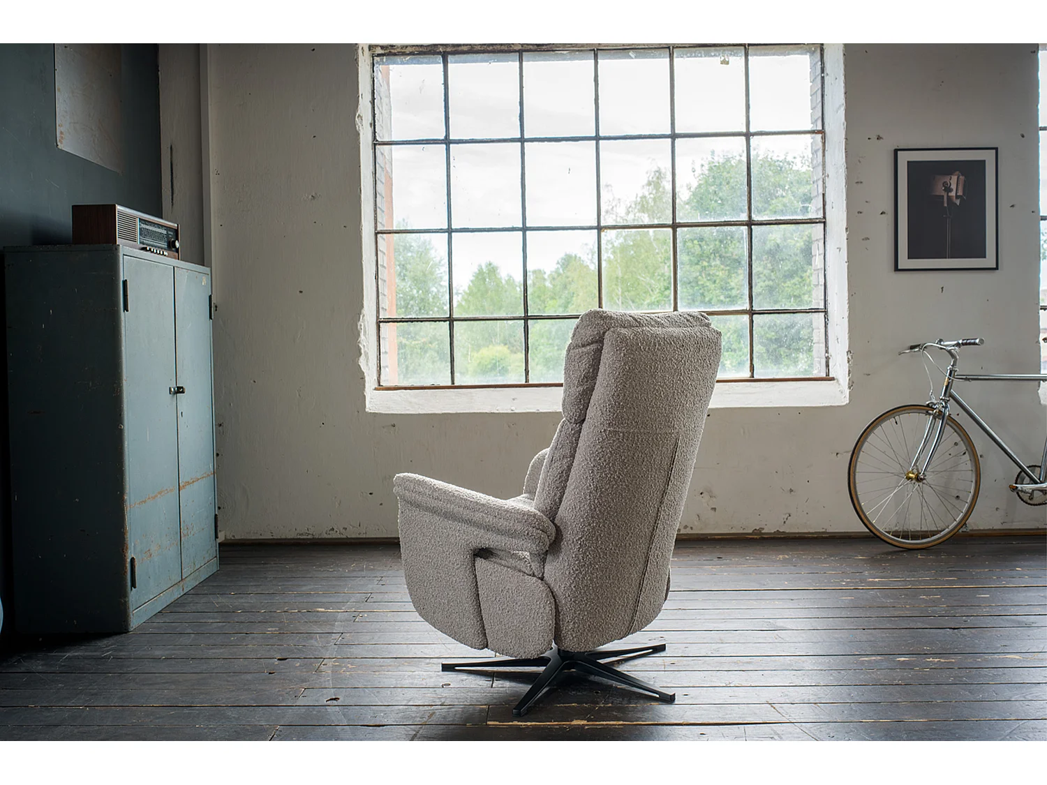 Fauteuil - taupe tissu tissé - NAMA