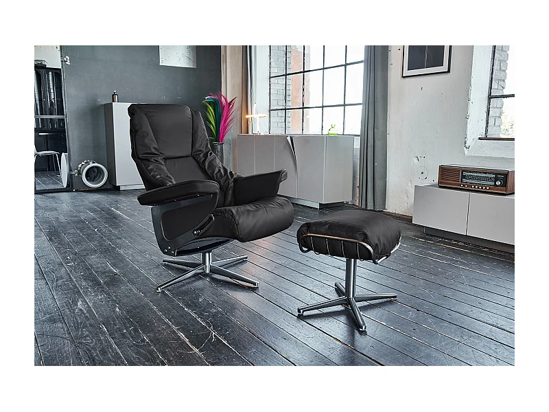 Relaxsessel - Schwarz Leder - MODO