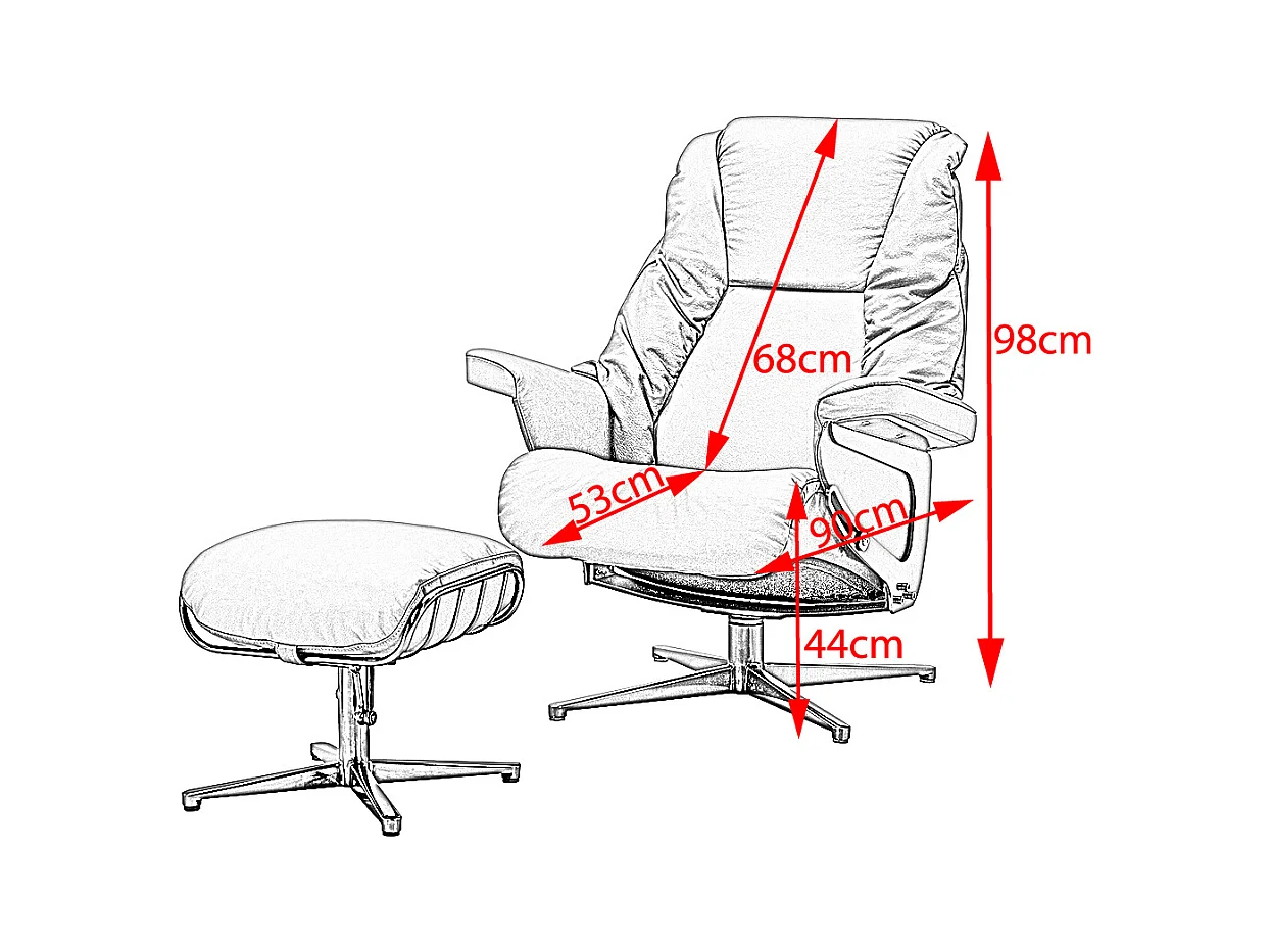 Fauteuil - Noir cuir - MODO