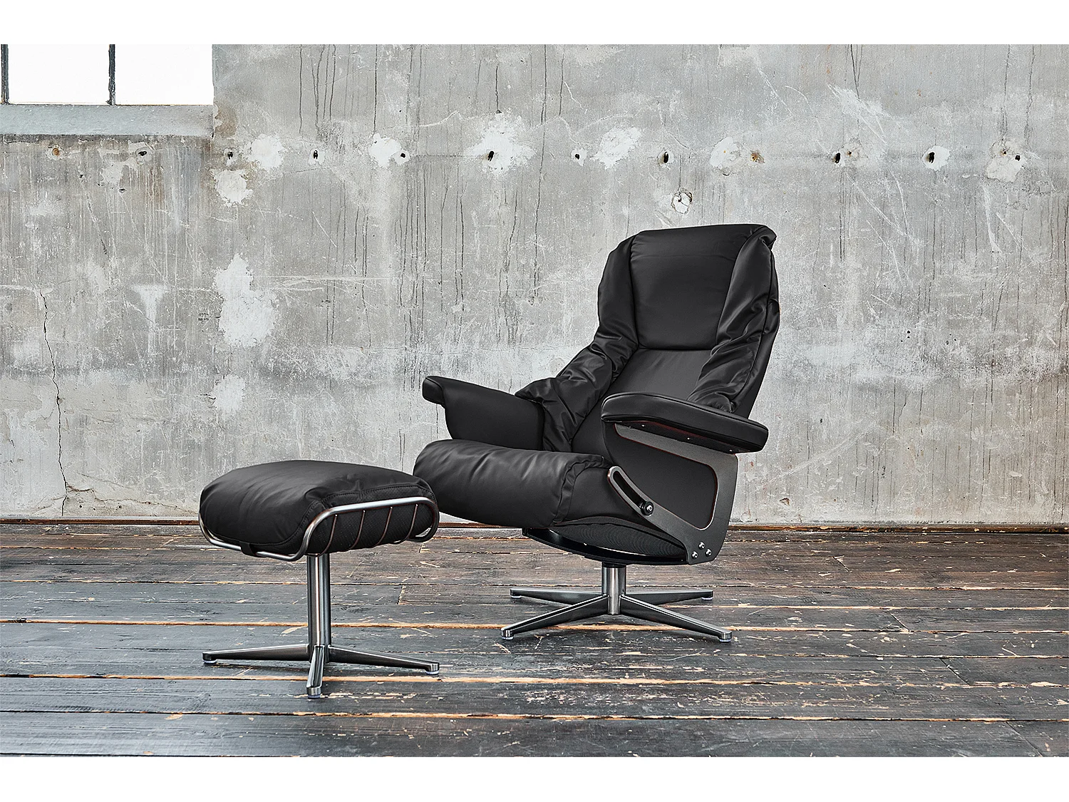 Fauteuil - Noir cuir - MODO