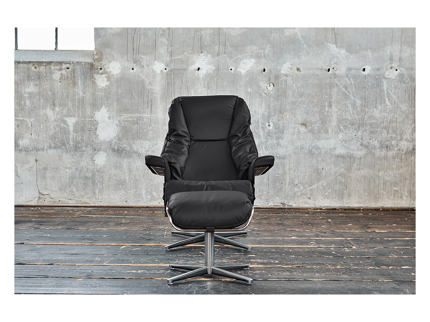 Relaxsessel - Schwarz Leder - MODO