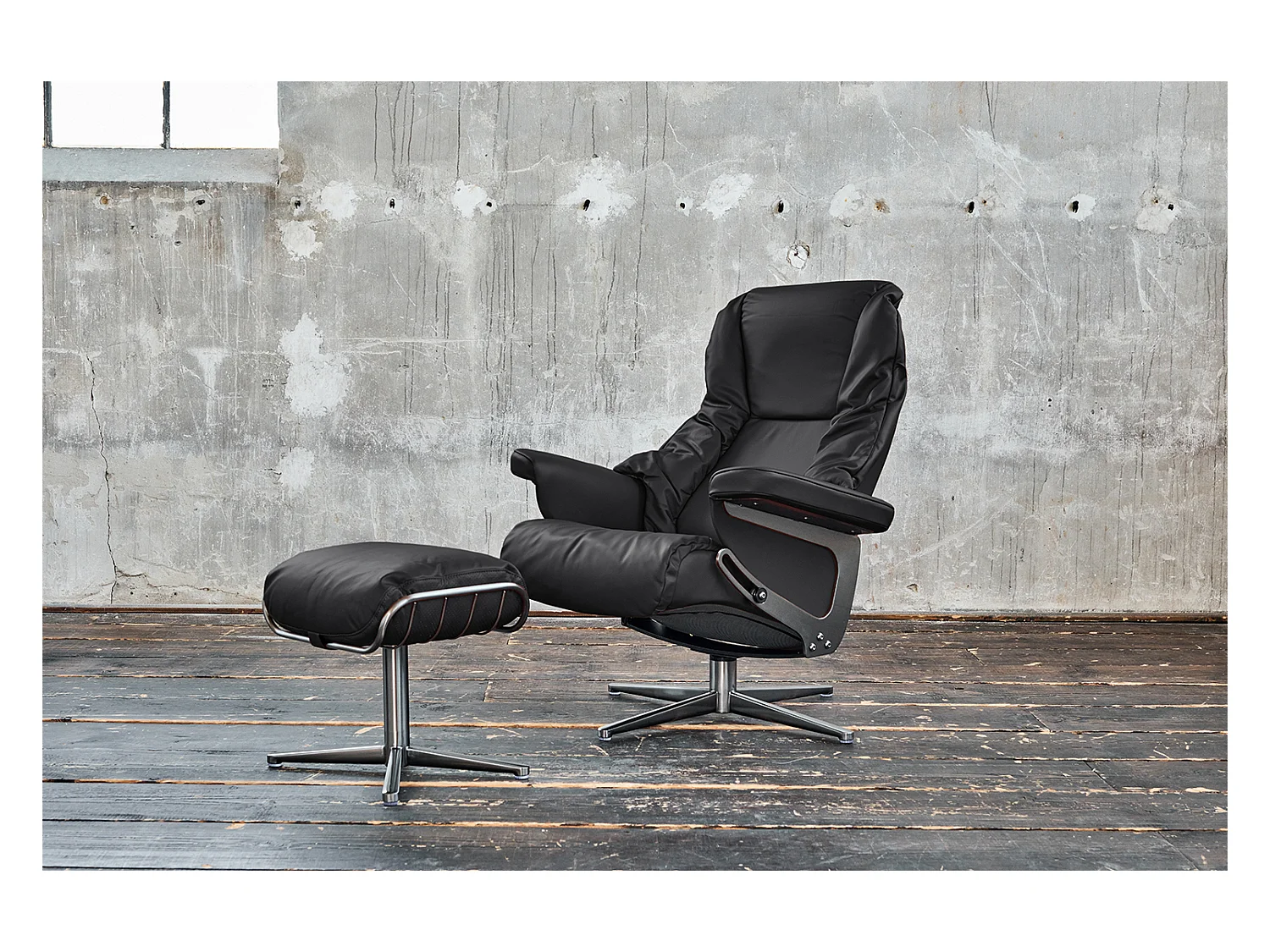 Relaxsessel - Schwarz Leder - MODO